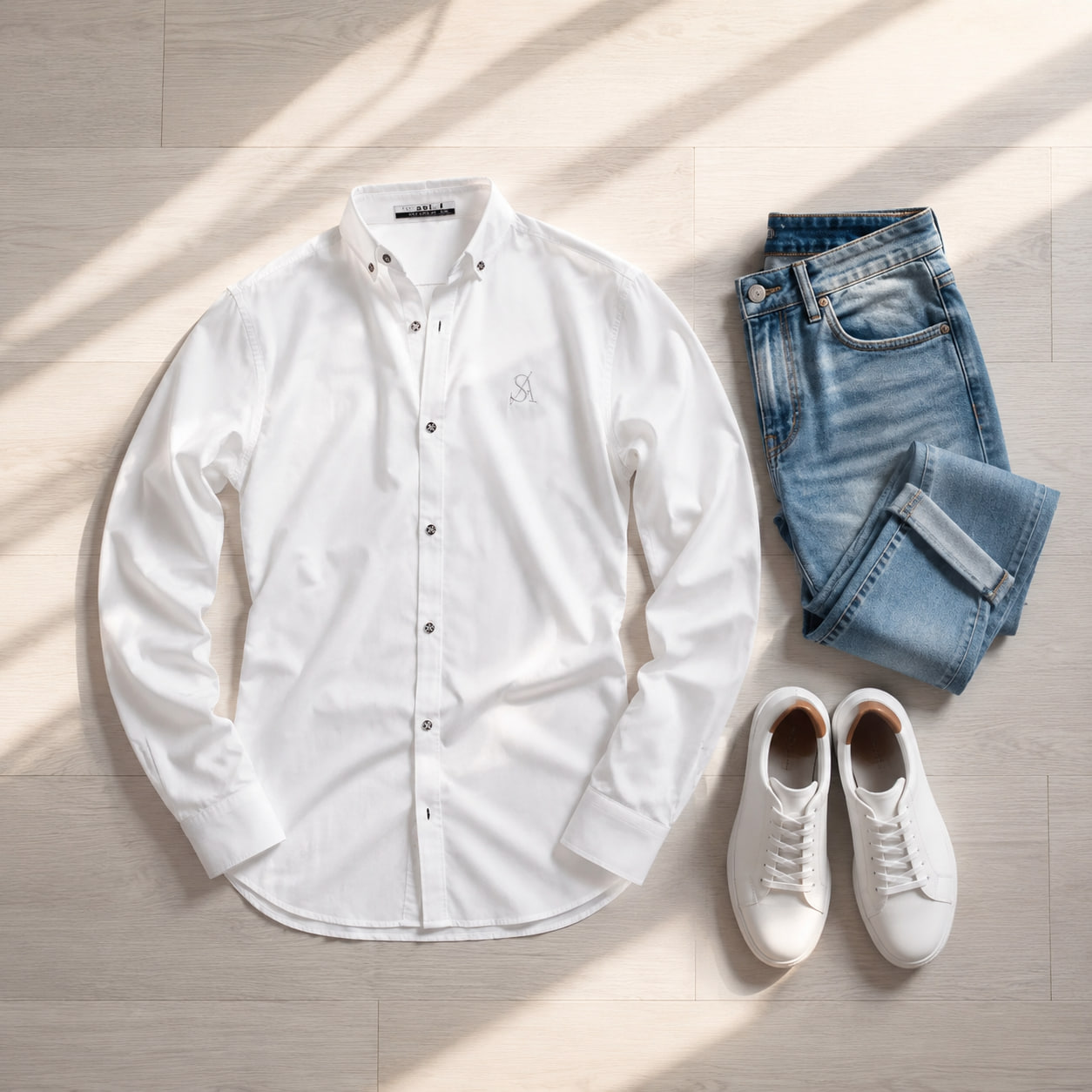 پیراهن مردانه سفید مدل VQ